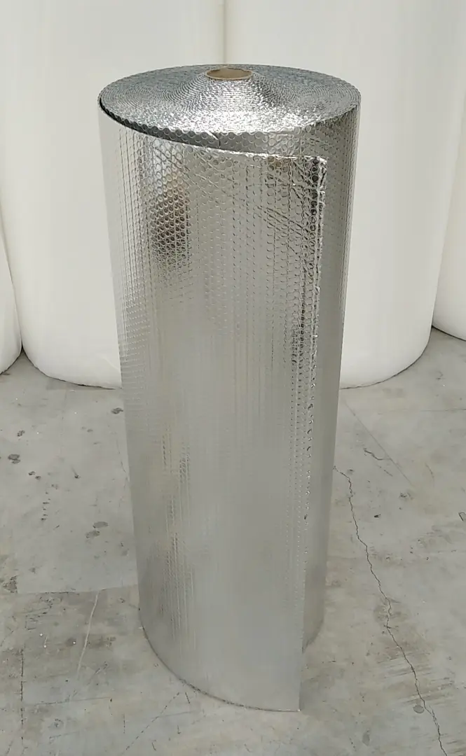 Rollo de plástico de burbujas 1.20x50m 90g+PET metalizado+PET metalizado tricapa